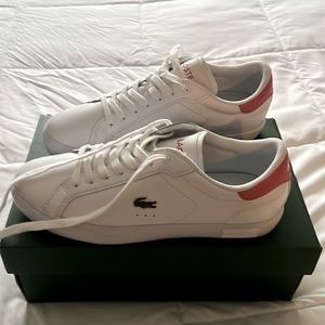 Lacoste Powercourt Sneakers Leather White/Dk Pink
